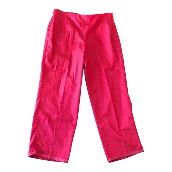 Susan Bristol Silky Feel Cotton Pants Wide Leg 14 Barbiecore Pretty in Pink - Picture 1 of 10